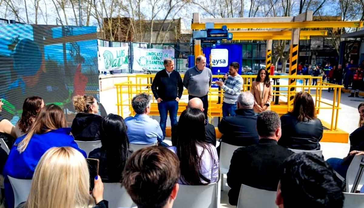 AySA inauguró una nueva estación de bombeo cloacal en Almirante Brown