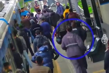 Video: pasajeros detuvieron a un hombre que arrebató un teléfono en el tren