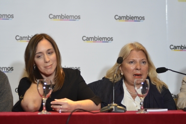 Vidal dio conferencia de prensa junto a Carrió para apuntalar la campaña en la Provincia