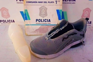 Rompieron una vidriera, sacaron una zapatilla y detuvieron a un hombre sin una pierna