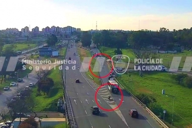 Locura total: robó una moto y lo persiguieron en contramano por la Avenida General Paz