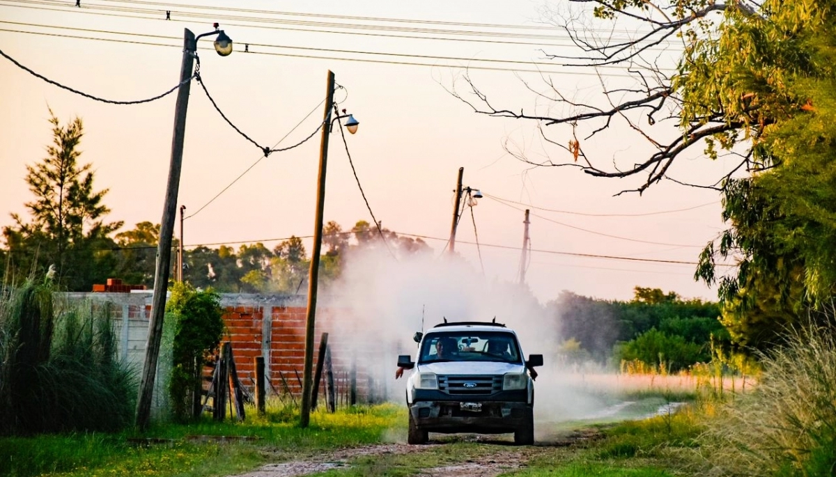 Temporada de mosquitos: San Vicente amplió los operativos de fumigación en el distrito