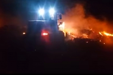Hourcade denunció un incendio intencionado en Magdalena: “No vamos a tolerar violentos”