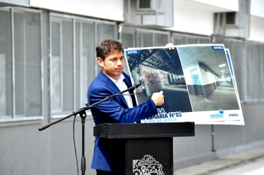 Kicillof inauguró una escuela en Moreno e insistió con el reclamo por los fondos eliminados