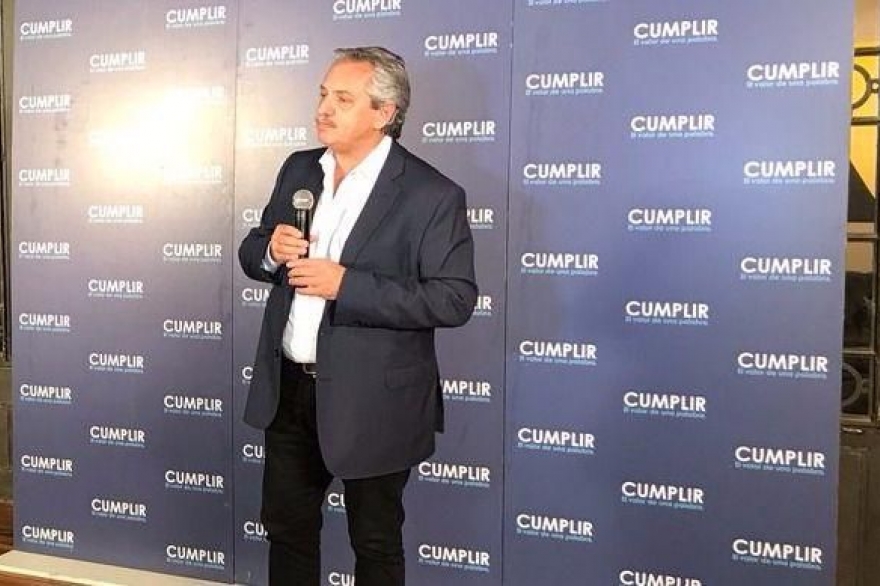 Alberto Fernández :"Tenemos mucha alegría y tranquilidad por la labor realizada"
