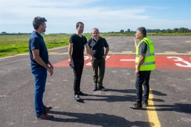 Petrecca celebró la reapertura de la pista del Aeródromo local cerrada hace 12 años