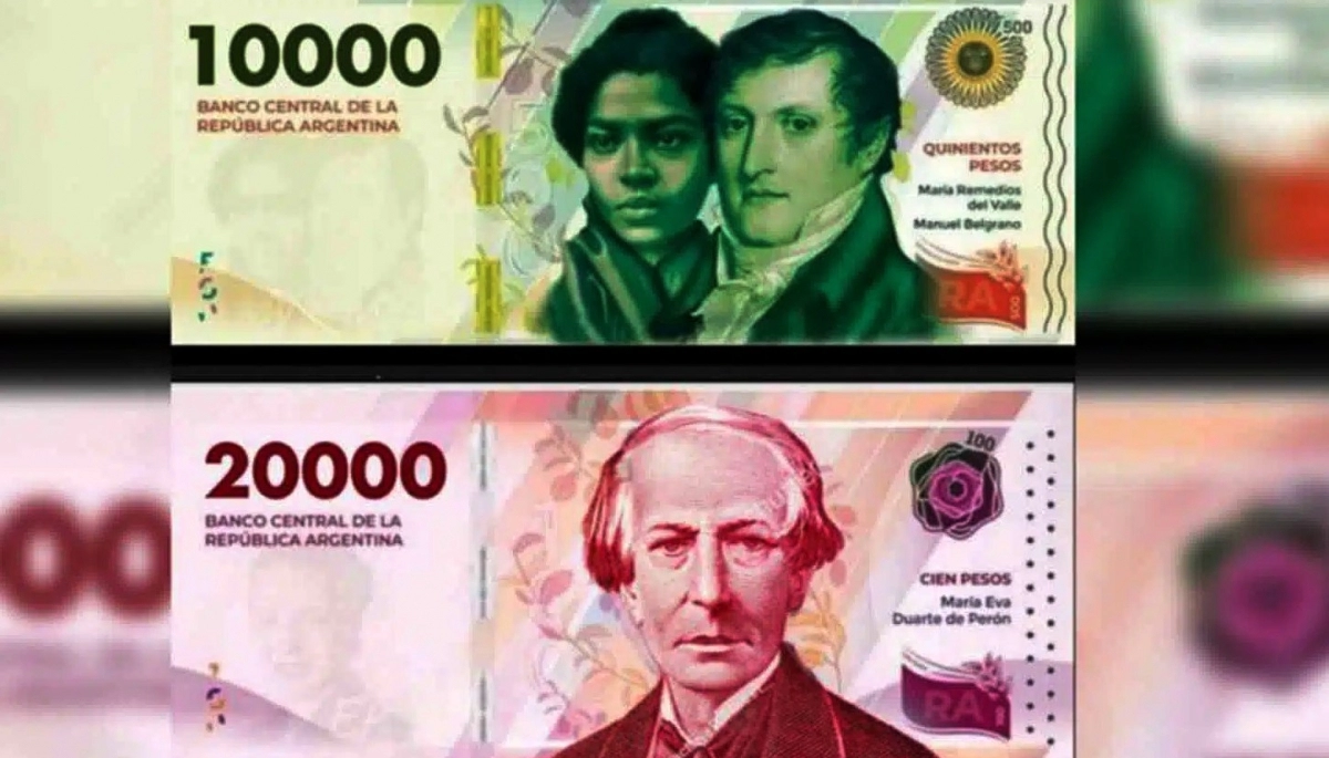 El BCRA confirmó cuándo entrarán en vigencia los nuevos billetes de $10.000 y $20.000