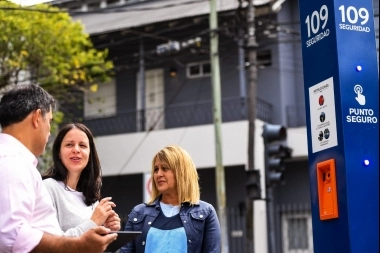 Soledad Martínez destacó la instalación de 175 Puntos Seguros en todo Vicente López