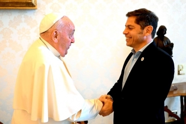 Con la Ley Bases de reojo, Kicillof visitó al papa Francisco en el Vaticano