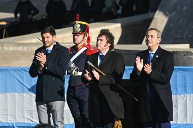 Milei fue a Rosario por el Día de la Bandera y le puso fecha al “Pacto de Mayo”