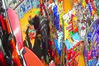 Amansa locos en La Plata: intentó robar un kiosco a las patadas y el encargado lo echó a las trompadas