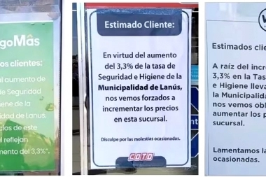 Supermercados de Lanús escracharon al intendente Julián Álvarez por la suba de tasas