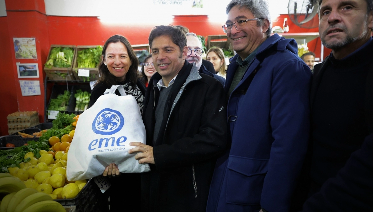 Kicillof y una visita por Morón: recorrió el Mercado Bonaerense Fijo y obras en El Palomar
