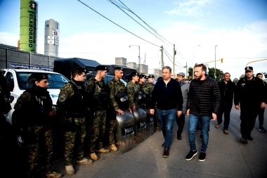 Cascallares y Otermín supervisaron un operativo de seguridad conjunto entre Brown y Lomas de Zamora