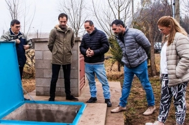 Petrecca destacó la finalización de la obra de red hídrica en el Barrio Resero de Junín