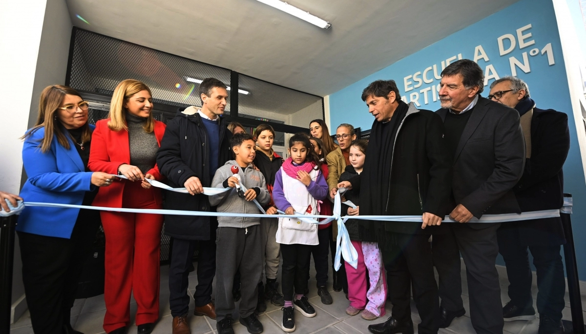 Kicillof y Mantegazza inauguraron una nueva escuela de Educación Artística en San Vicente