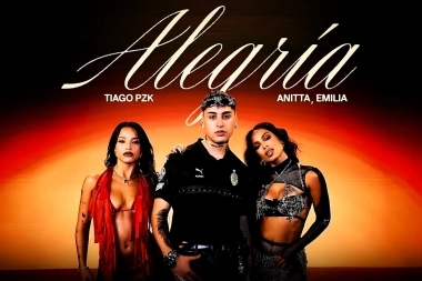 Feat nacional e internacional: Tiago estrenó “Alegría” acompañado por Anitta y Emilia Mernes