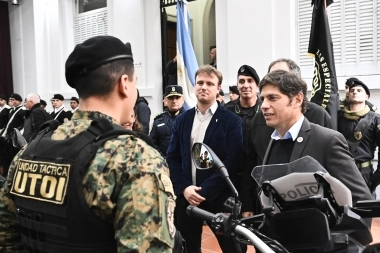 Kicillof y Wesner inauguraron una base de la UTOI y entregaron patrulleros en Olavarría