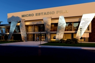 Con ayuda de Provincia, el intendente de Pila anunció la construcción de un nuevo microestadio municipal