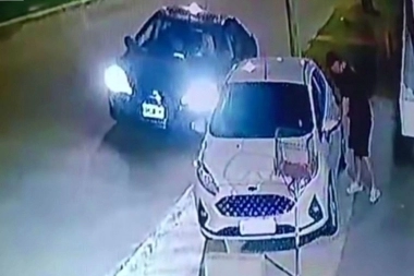 Pareja de roba ruedas violentó un vehículo y sustrajo una mochila con documentación importante