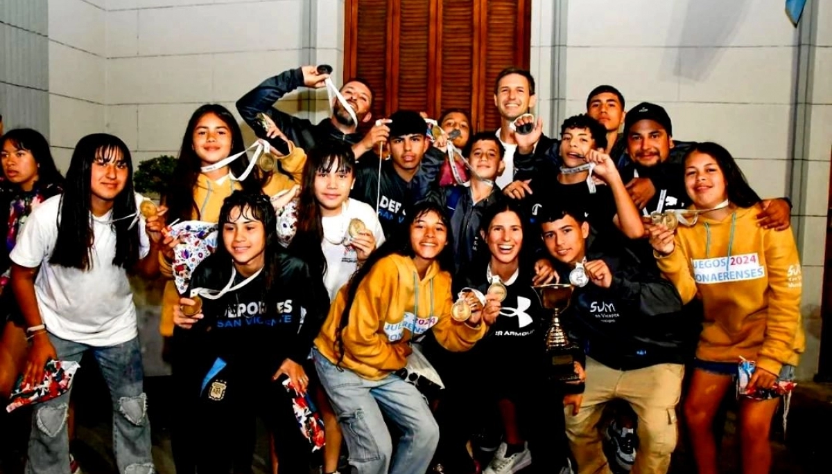Mantegazza recibió a los representantes de San Vicente en los Juegos Bonaerenses 2024