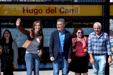 Macri, Vidal y el intendente Valenzuela inauguraron el Metrobus de Tres de Febrero