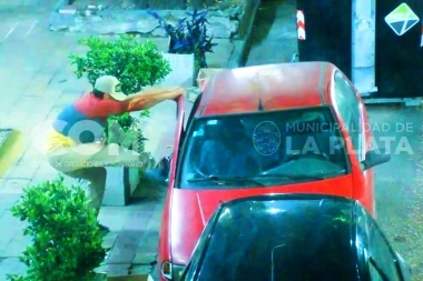 La Plata: detectado por las cámaras del COM, fue detenido cuando robó el estéreo de un automotor