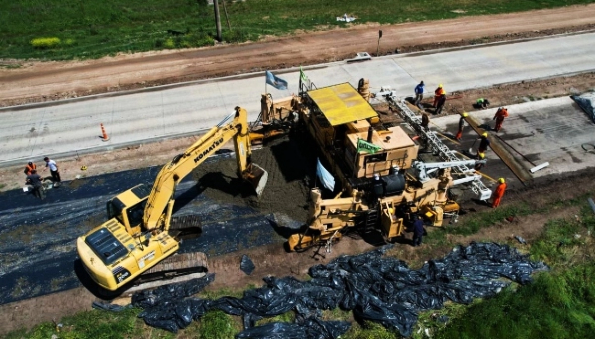Avanzan las obras de duplicación de calzada en la Ruta Provincial 53 sobre Florencio Varela