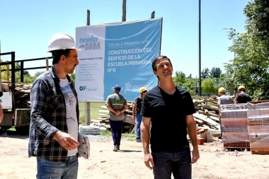 “Educación de calidad”: Mantegazza visitó la obra de la Escuela Primaria N°6 en San Vicente