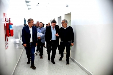 Cascallares y Sileoni supervisaron las obras de una nueva escuela en Almirante Brown