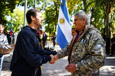 Mantegazza encabezó el homenaje a los Veteranos de Malvinas en San Vicente
