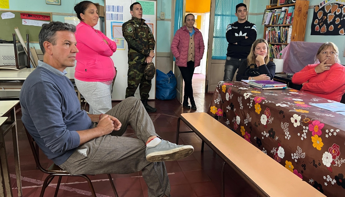 Roque Pérez: Sciaini recorrió zonas rurales ante la posibilidad de cortes de caminos