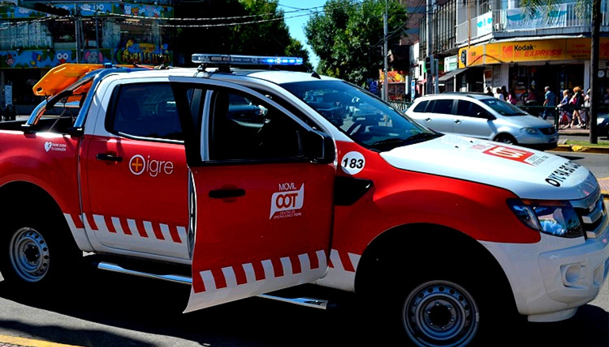 Prófuga de la Justicia viajaba con dos menores en moto robada y chocó cuando intentó eludir al COT