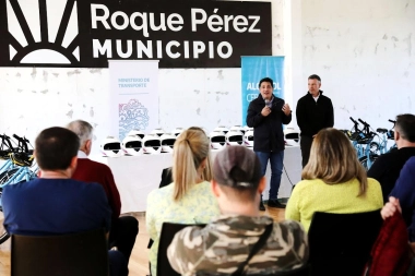 Marinucci, Sciaini y una jornada de concientización para el uso de casco en Roque Pérez