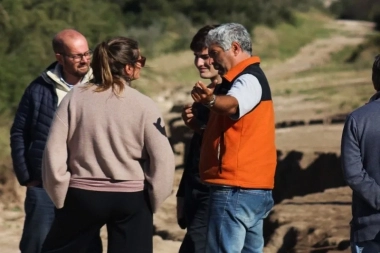 Neumann Losada recorrió la obra de la Ruta Nacional Nº35 y pidió acelerar con su reparación