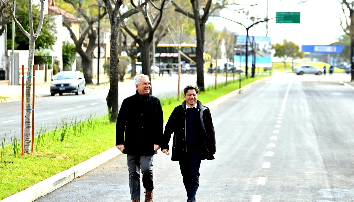 Kicillof y Alak inauguraron las obras en Diagonal 74, previo al acto de Milei en La Plata