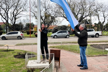 Sciaini encabezó el acto del paso a la inmortalidad del General José de San Martín en Roque Pérez