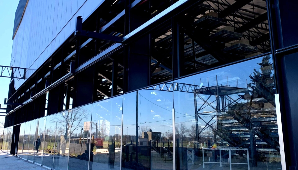La obra del Microestadio del Municipio de Pergamino entró en una nueva etapa de construcción