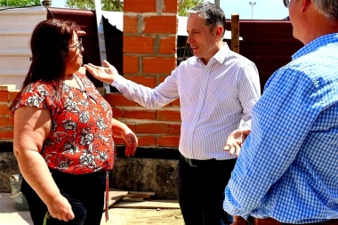 Gray supervisó las obras de ampliación en la Escuela Secundaria N° 42 de Esteban Echeverria