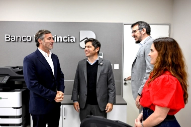 Kicillof visitó Pilar para inaugurar una nueva sucursal del Banco Provincia destinada a pymes bonaerenses