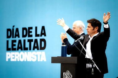 Kicillof fulminó a Milei, recordó a Cristina y el legado de Perón, en su acto propio por el Día de la Lealtad