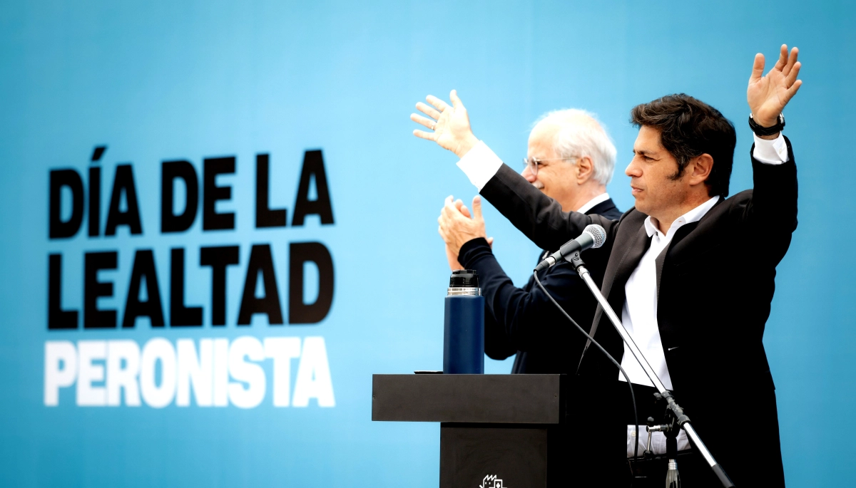 Kicillof fulminó a Milei, recordó a Cristina y el legado de Perón, en su acto propio por el Día de la Lealtad