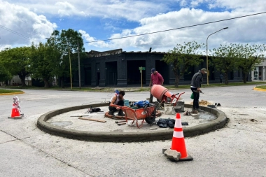 Llega la nueva rotonda en Perón y San Martín: Chaves anunció una obra que mejora la seguridad vial