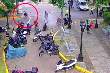 El COT detuvo a una sujeto que robó una bicicleta y lo chocó un motociclista cuando escapaba