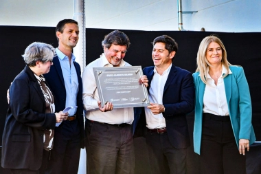 San Vicente: Kicillof y Mantegazza inauguraron la Escuela Primaria Nº 26 en Alejandro Korn
