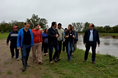 Vidal recorrió obra hidráulica que evitó inundaciones durante temporal del fin de semana