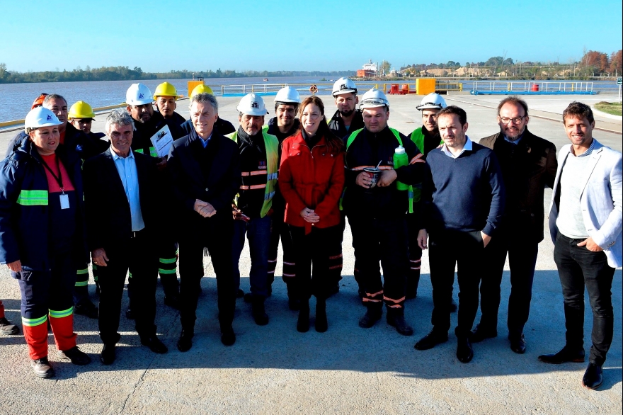 En campaña juntos: Macri y Vidal inauguraron una nueva terminal portuaria en Campana
