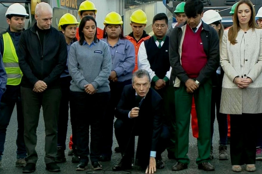 En campaña: Macri, Vidal y Larreta se mostraron juntos en la inauguración del Paseo del Bajo