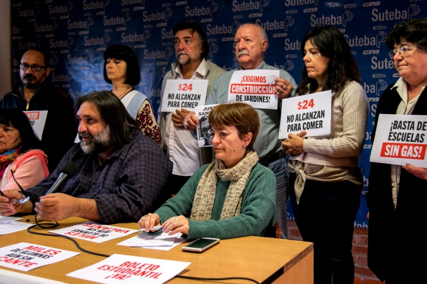 Docentes de Suteba apuntan contra Vidal por falta de gas y cupos en comedores escolares