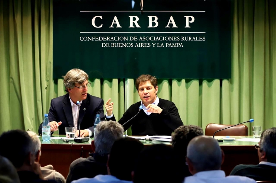 Jornadas de Carbap: Kicillof propuso discutir el impuesto inmobiliario rural y a la herencia